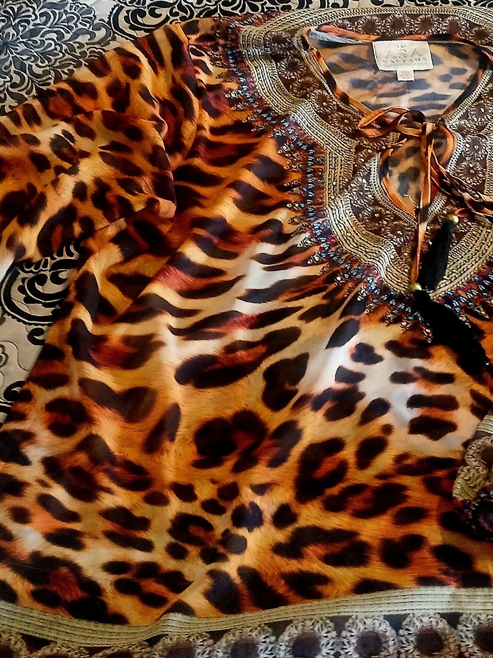 Embellished Leopard Print Tunic